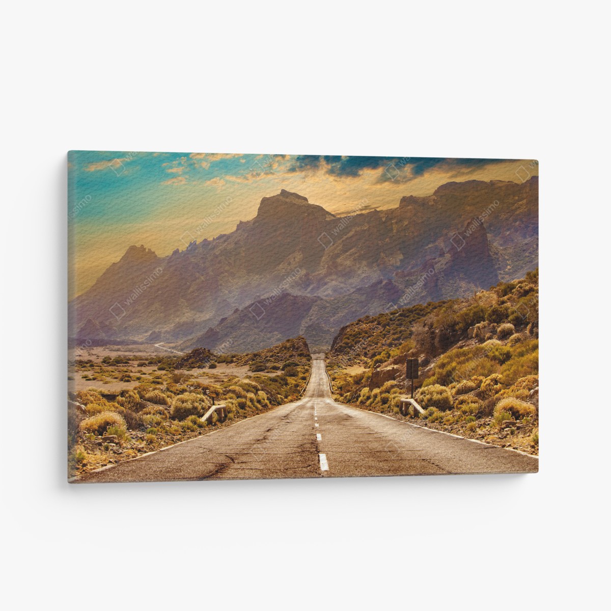 Canvas print road to the mountains in Tenerife