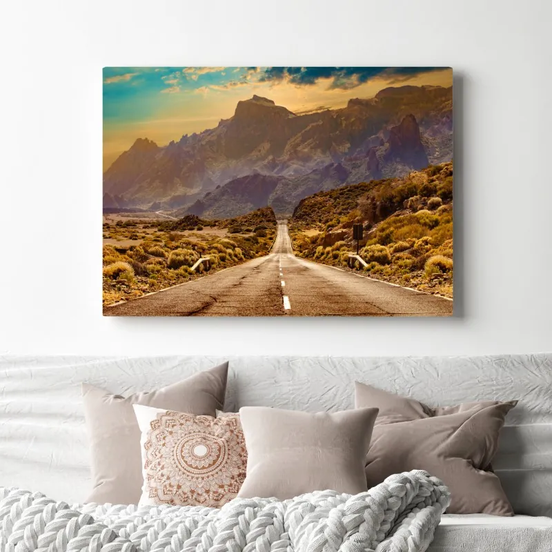 Obraz na płótnie droga w góry na Teneryfie – Wallissimo® Obraz na płótnie droga w góry na Teneryfie – Wallissimo®