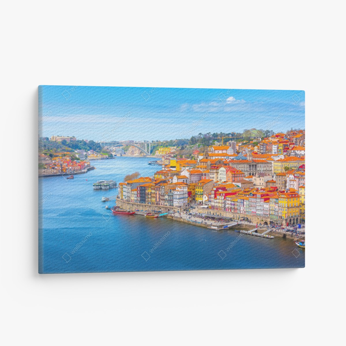 Canvas print Porto riverside panorama