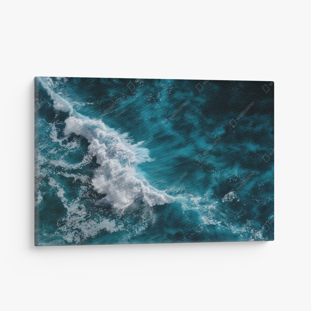 Canvas print aerial turquoise ocean waves in Bali