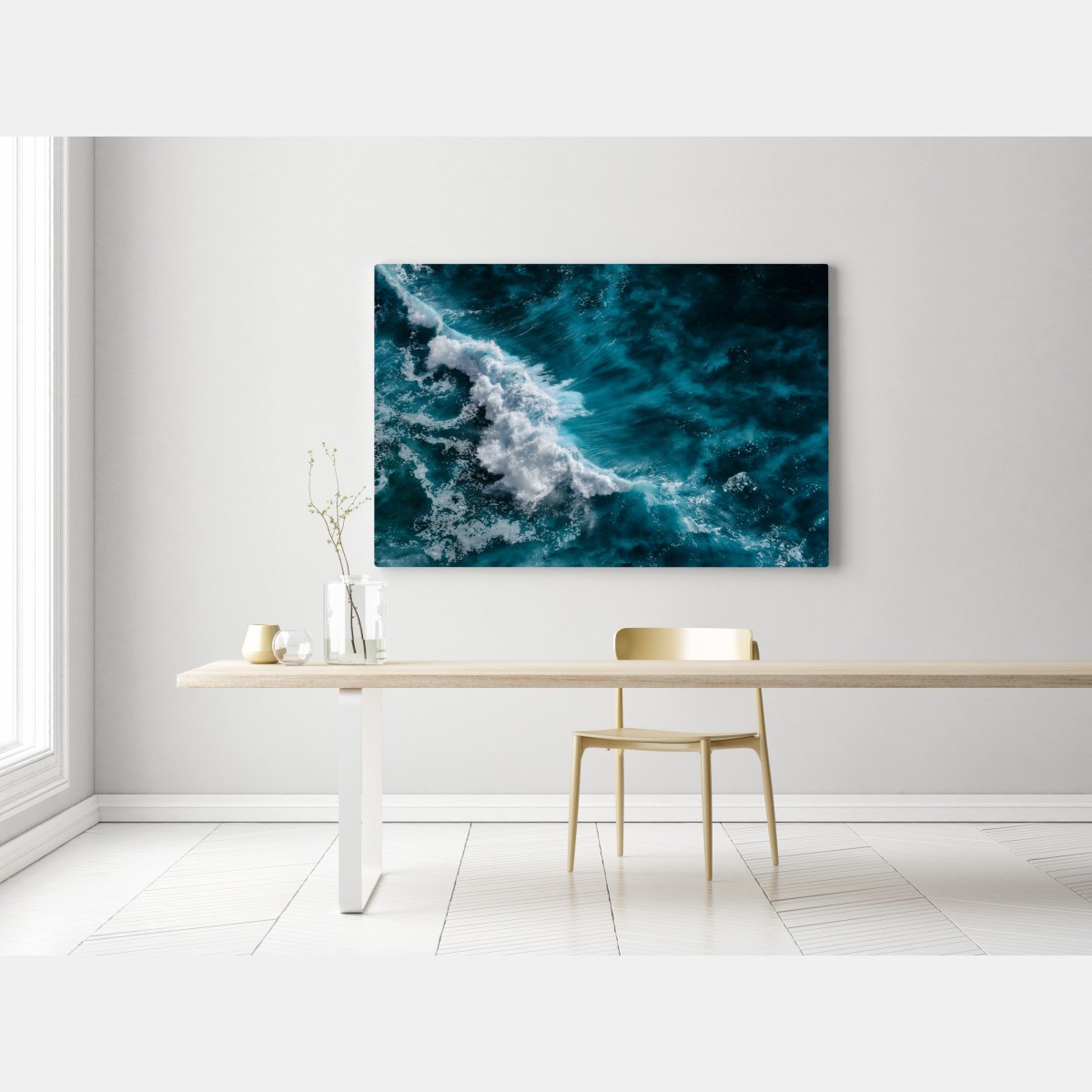 Obraz na płótnie turkusowe fale oceanu z lotu ptaka Bali – Wallissimo® Obraz na płótnie turkusowe fale oceanu z lotu ptaka Bali – Wallissimo®