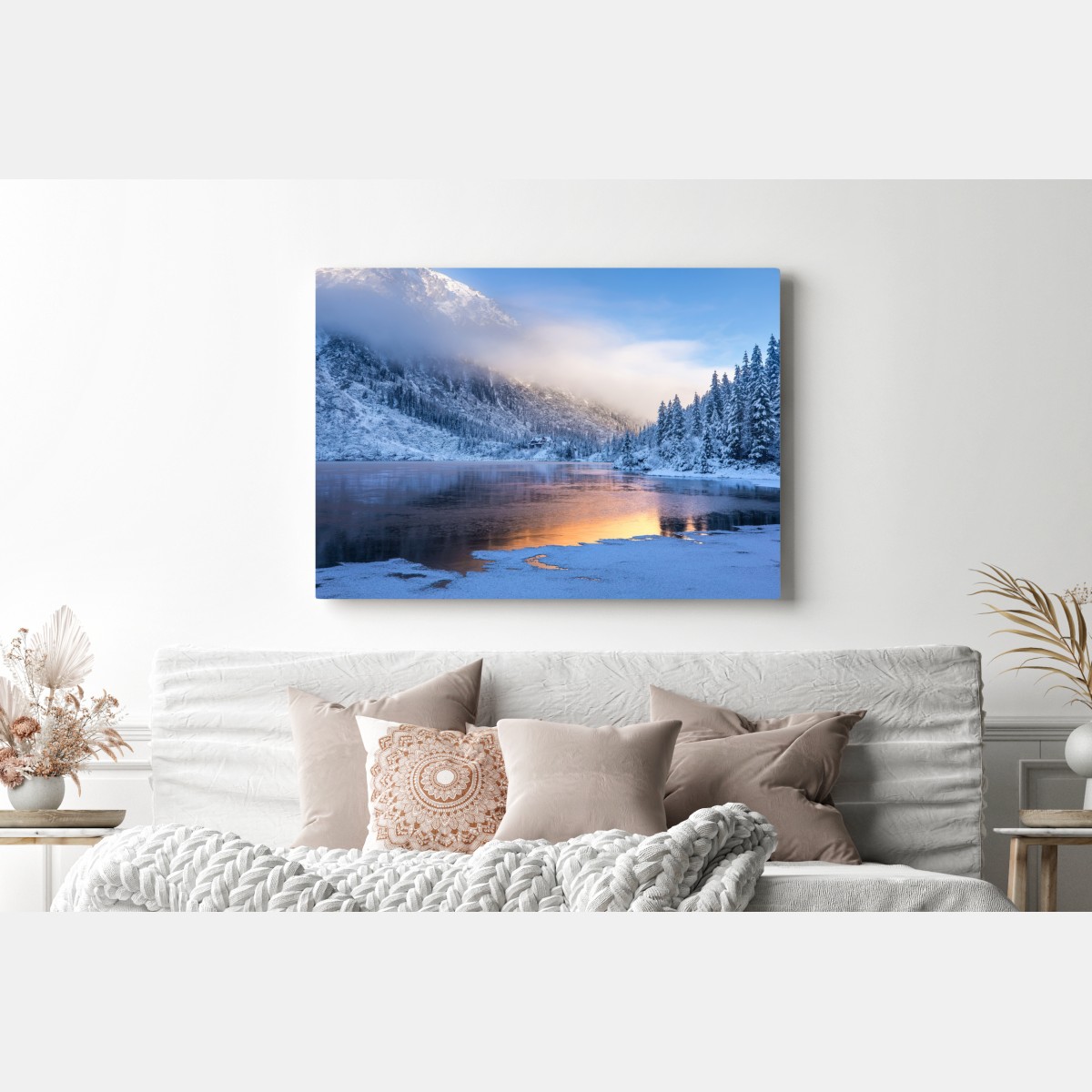 Obraz na płótnie zimowy wschód słońca w Tatrach Wysokich – Wallissimo® Obraz na płótnie zimowy wschód słońca w Tatrach Wysokich – Wallissimo®