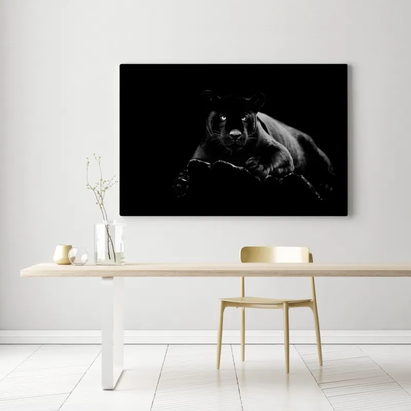 Obraz na płótnie majestatyczny portret czarnej pantery