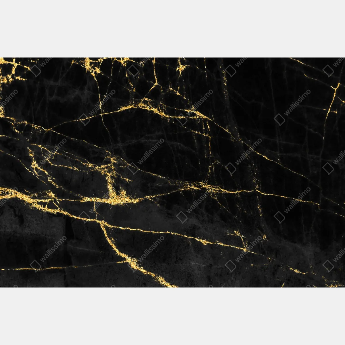 Obraz na płótnie czarny marmur ze złotymi żyłami – Wallissimo® Obraz na płótnie czarny marmur ze złotymi żyłami – Wallissimo®