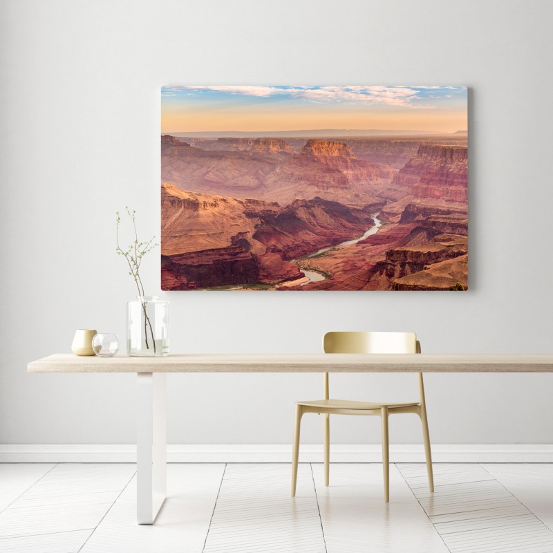 Obraz na płótnie Grand Canyon zachód słońca panorama – Wallissimo® Obraz na płótnie Grand Canyon zachód słońca panorama – Wallissimo®