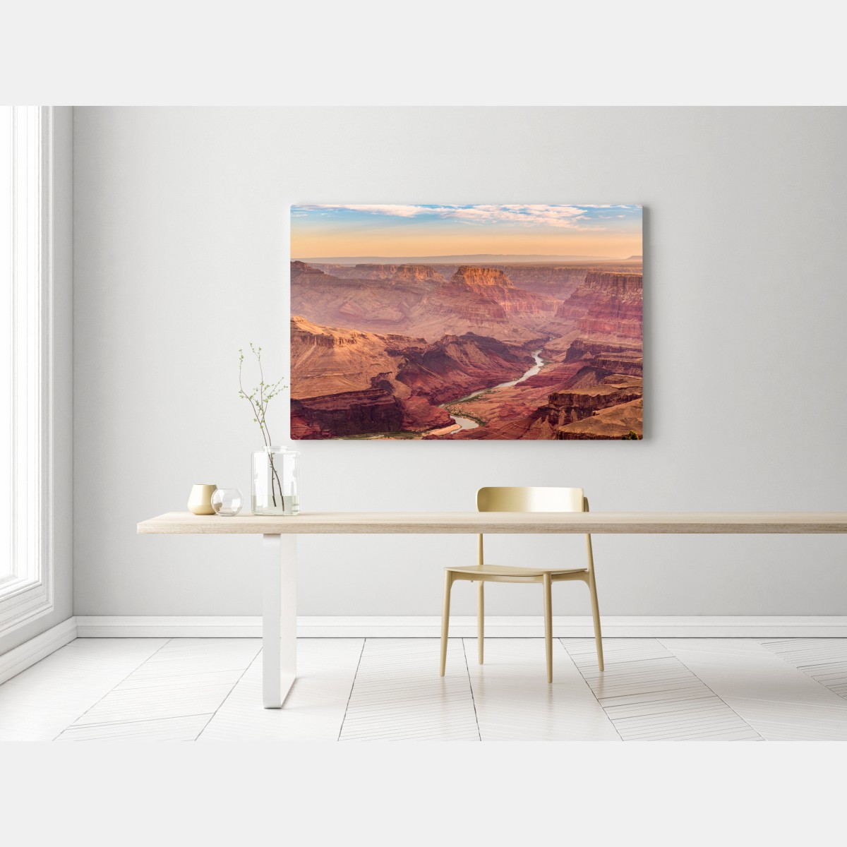 Obraz na płótnie Grand Canyon zachód słońca panorama – Wallissimo® Obraz na płótnie Grand Canyon zachód słońca panorama – Wallissimo®