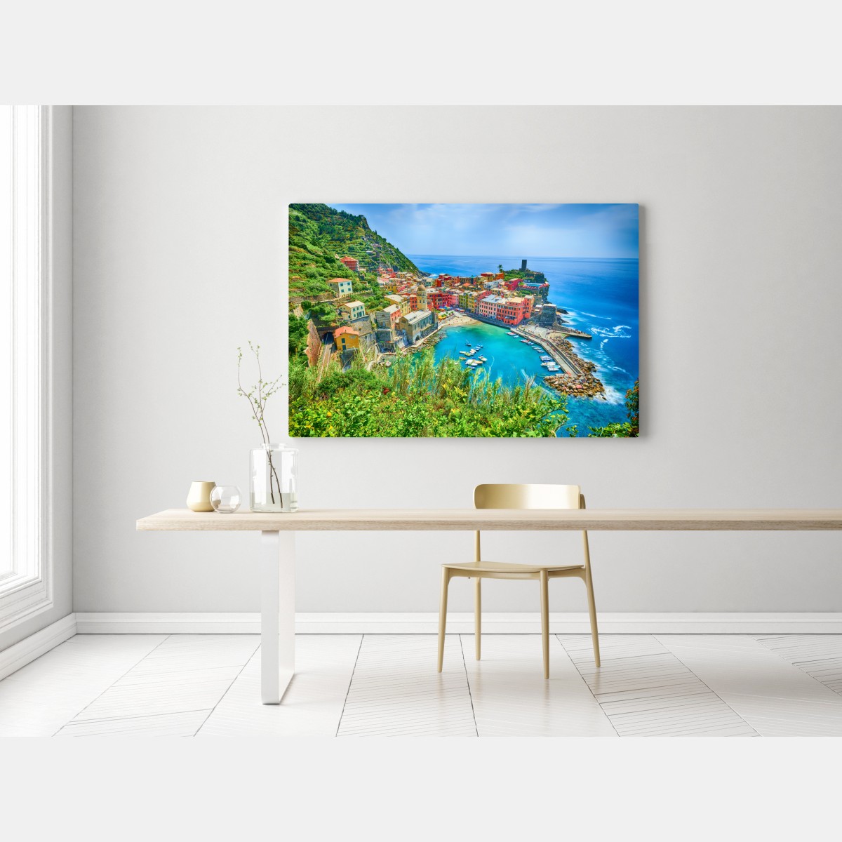 Obraz na płótnie Vernazza kolorowa wioska nadmorska, Włochy – Wallissimo® Obraz na płótnie Vernazza kolorowa wioska nadmorska, Włochy – Wallissimo®