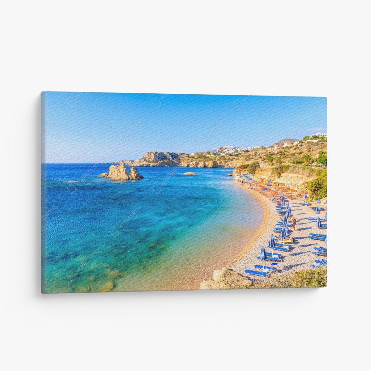 Canvas print Ammopi beach, Karpathos turquoise bay