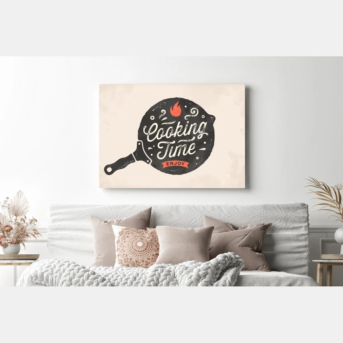 Obraz na płótnie cooking time retro dekoracja kuchenna – Wallissimo® Obraz na płótnie cooking time retro dekoracja kuchenna – Wallissimo®