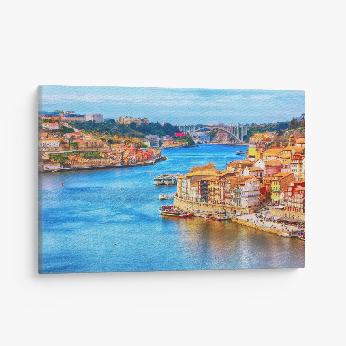 Canvas print Porto waterfront panorama