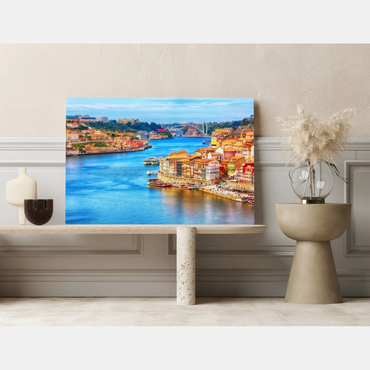 Obraz na płótnie Porto nabrzeżna panorama – Wallissimo® Obraz na płótnie Porto nabrzeżna panorama – Wallissimo®