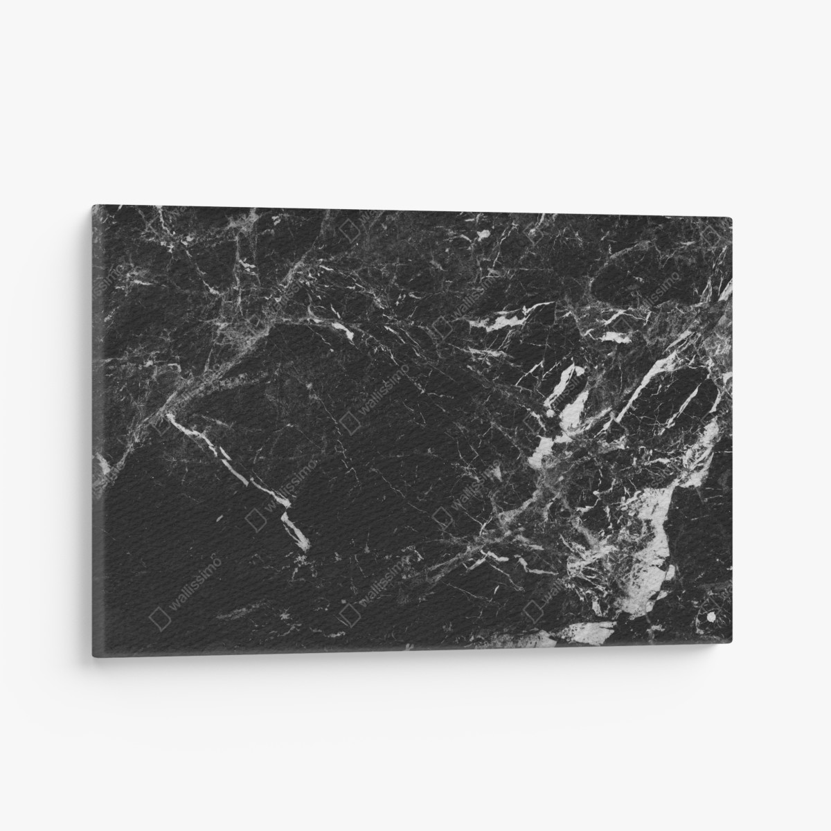 Canvas print black marble texture with white veins