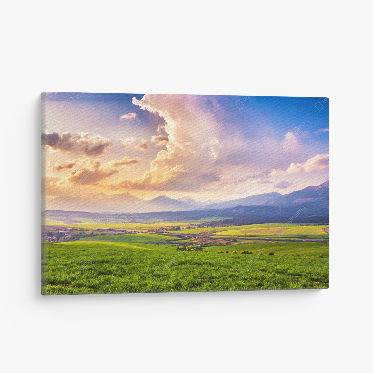 Canvas print spring mountain valley panorama, Tatras Slovakia