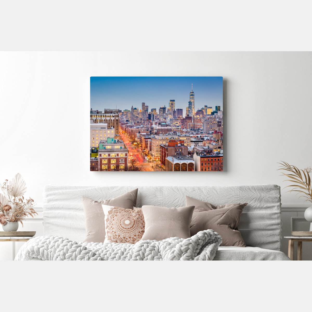 Obraz na płótnie Nowy Jork panorama miasta o zmierzchu – Wallissimo® Obraz na płótnie Nowy Jork panorama miasta o zmierzchu – Wallissimo®