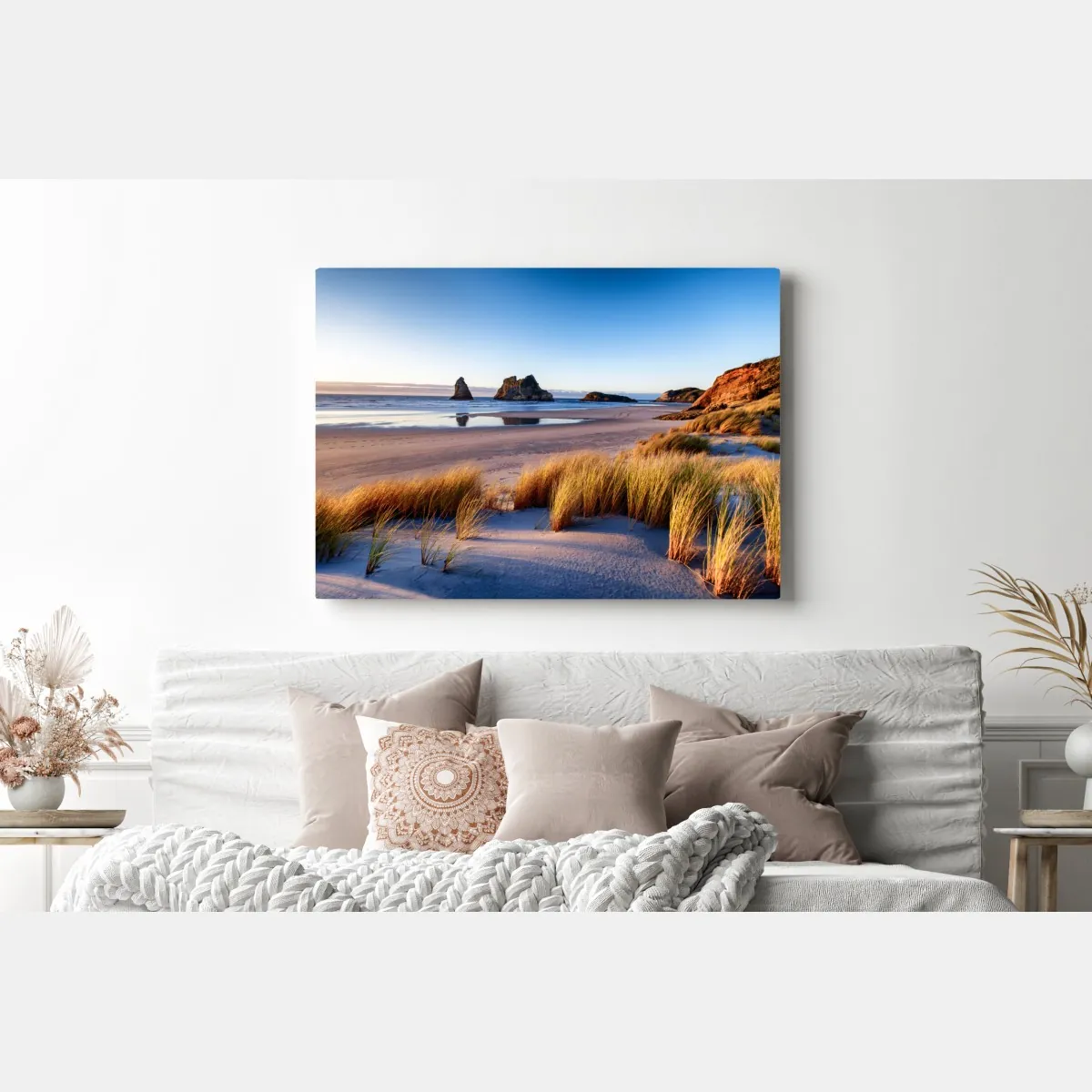 Obraz na płótnie Wharariki Beach poranny pejzaż nad morzem – Wallissimo® Obraz na płótnie Wharariki Beach poranny pejzaż nad morzem – Wallissimo®