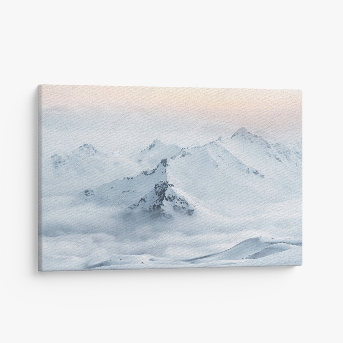 Canvas print snowy peaks of the Caucasus at dawn