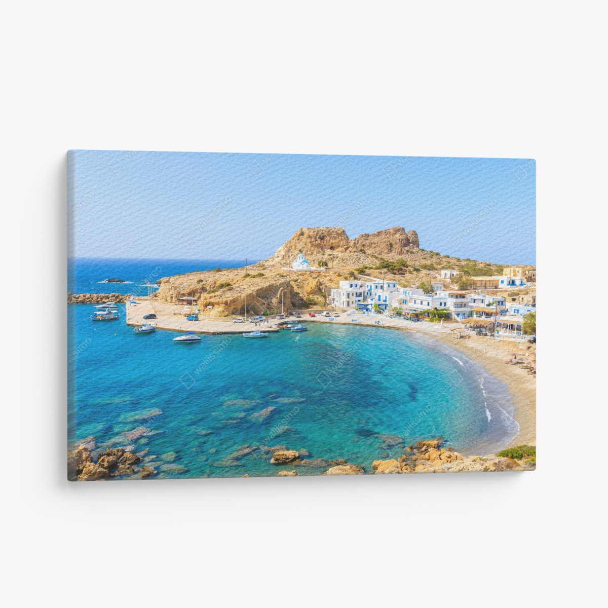 Canvas print Finiki bay, Karpathos coastal view