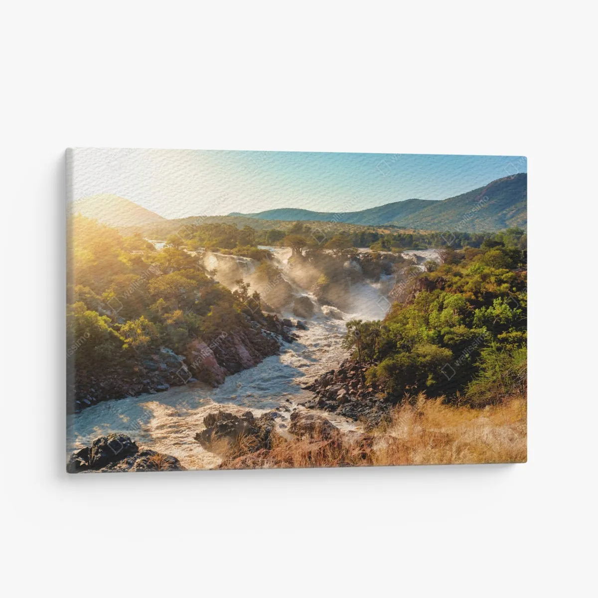 Obraz na płótnie wschód słońca nad Wodospadami Epupa – Wallissimo® Obraz na płótnie wschód słońca nad Wodospadami Epupa – Wallissimo®