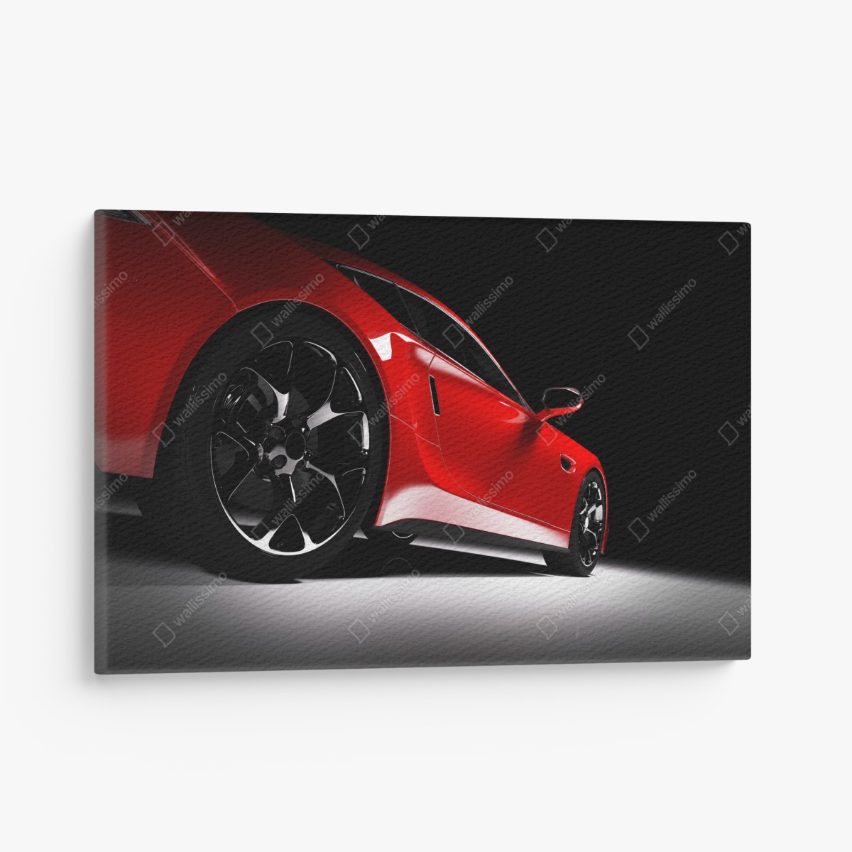 Canvas print red sports car close-up