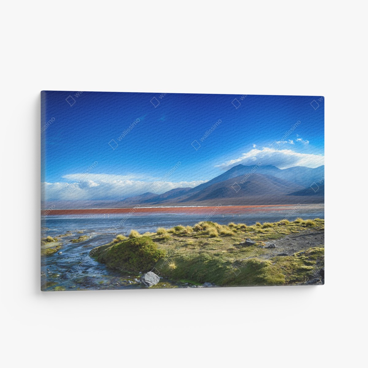Canvas print serene mountain lagoon landscape