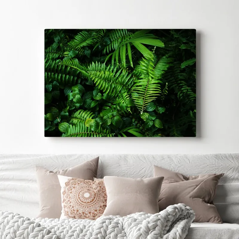 Obraz na płótnie bujne tropikalne liście paproci – Wallissimo® Obraz na płótnie bujne tropikalne liście paproci – Wallissimo®