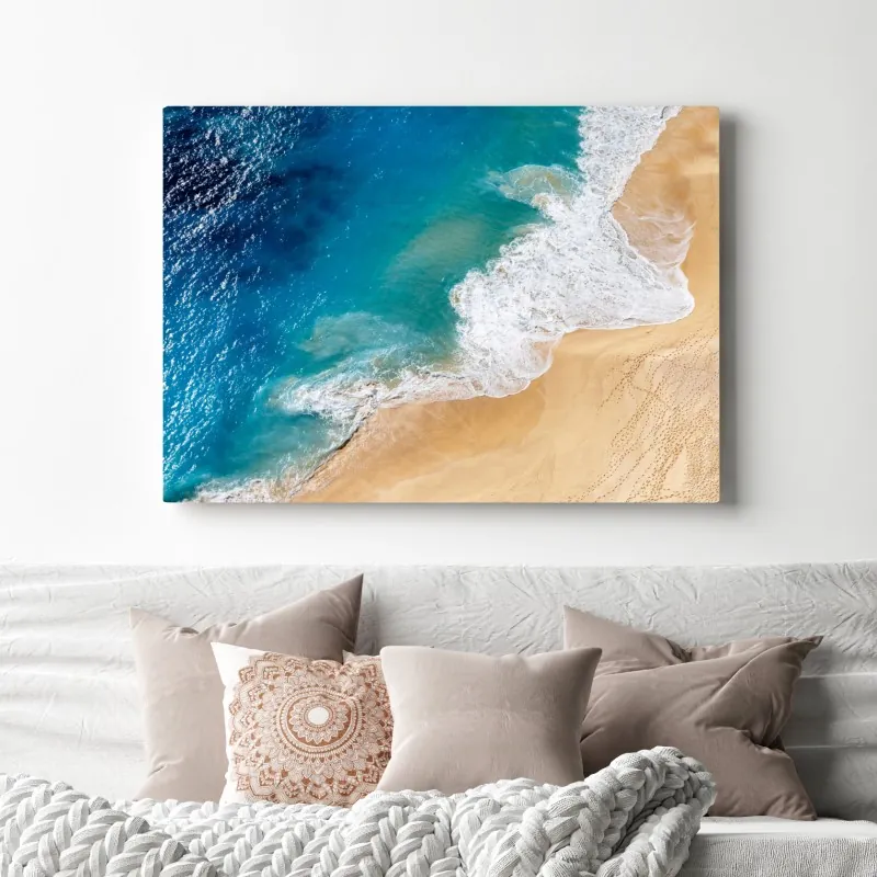 Obraz na płótnie widok lotniczy turkusowej plaży – Wallissimo® Obraz na płótnie widok lotniczy turkusowej plaży – Wallissimo®