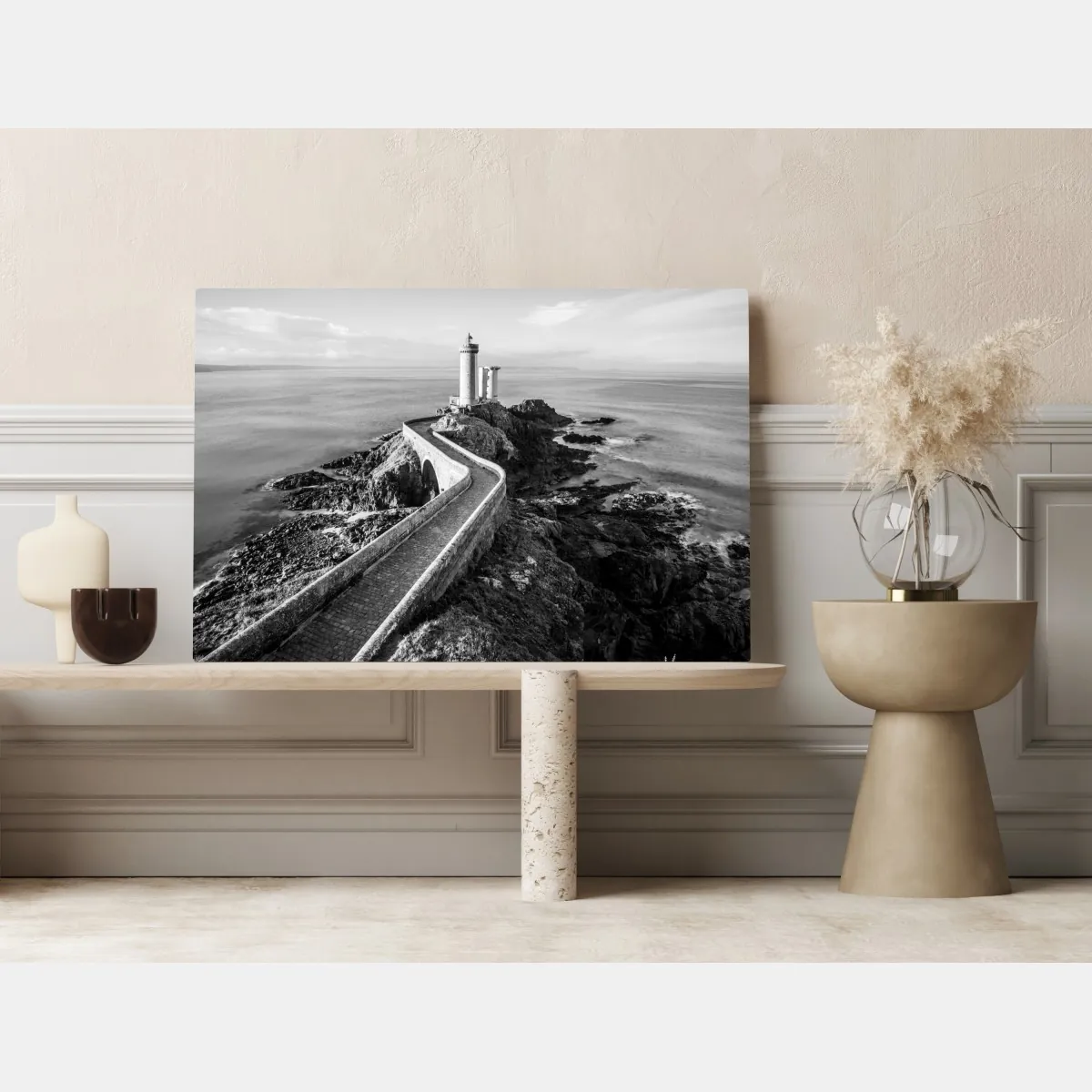 Obraz na płótnie latarnia morska na skalistym wybrzeżu – Wallissimo® Obraz na płótnie latarnia morska na skalistym wybrzeżu – Wallissimo®