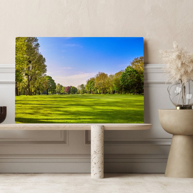 Obraz na płótnie słoneczna panorama parku miejskiego – Wallissimo® Obraz na płótnie słoneczna panorama parku miejskiego – Wallissimo®