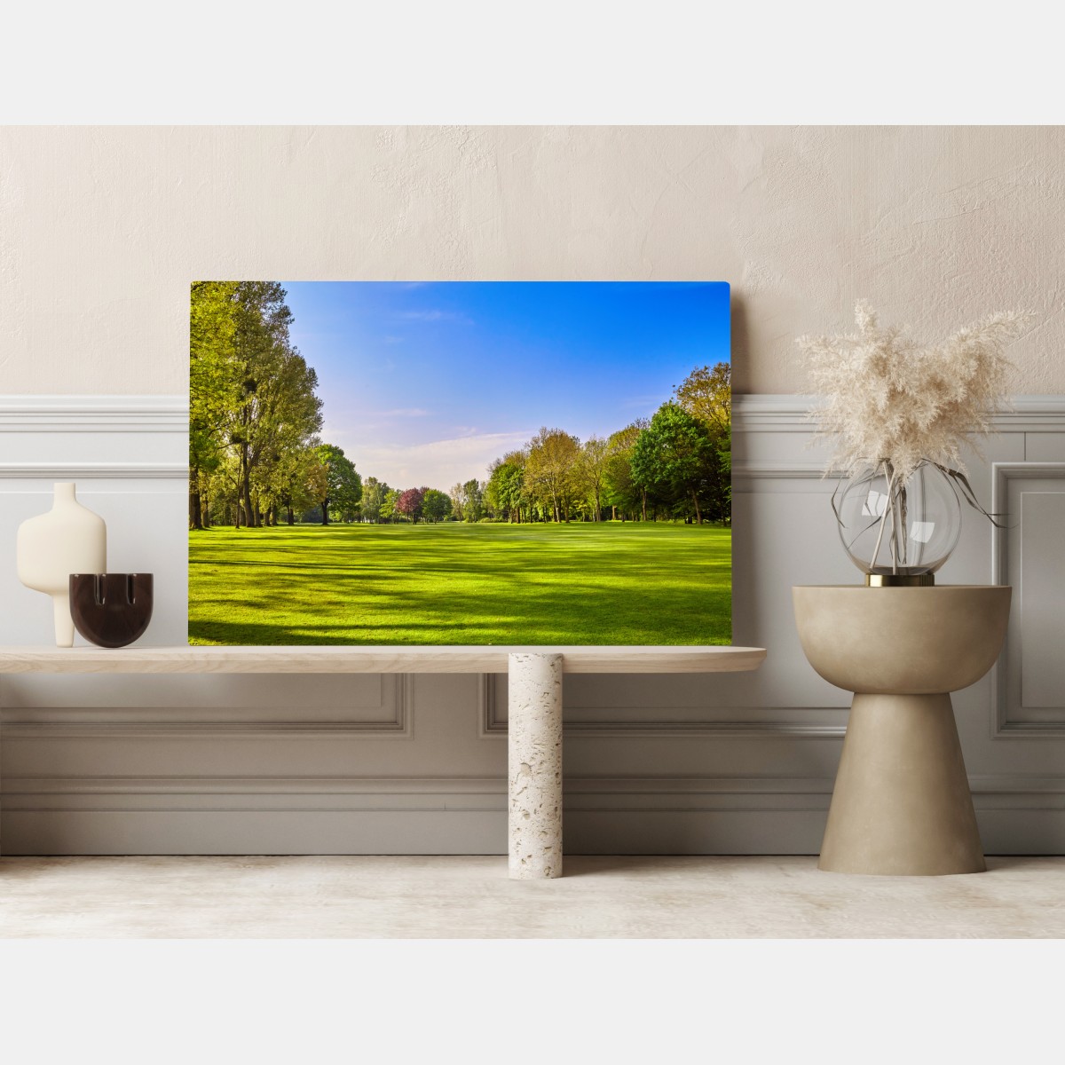Obraz na płótnie słoneczna panorama parku miejskiego – Wallissimo® Obraz na płótnie słoneczna panorama parku miejskiego – Wallissimo®