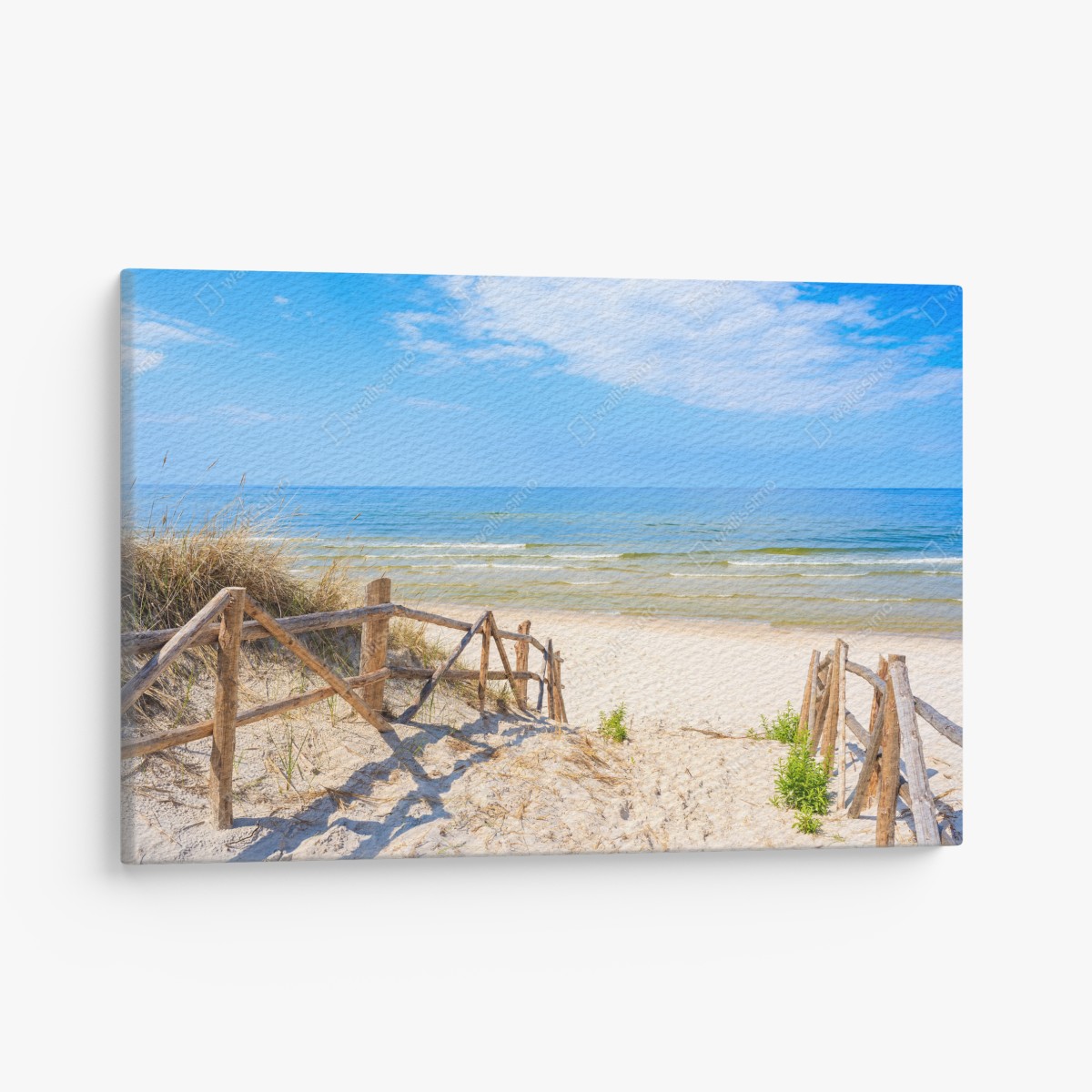 Canvas print entrance to Lubiatowo beach, Poland