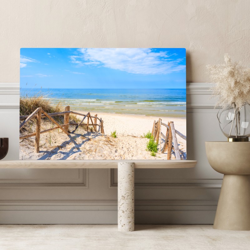 Obraz na płótnie wejście na plażę w Lubiatowie, Polska – Wallissimo® Obraz na płótnie wejście na plażę w Lubiatowie, Polska – Wallissimo®