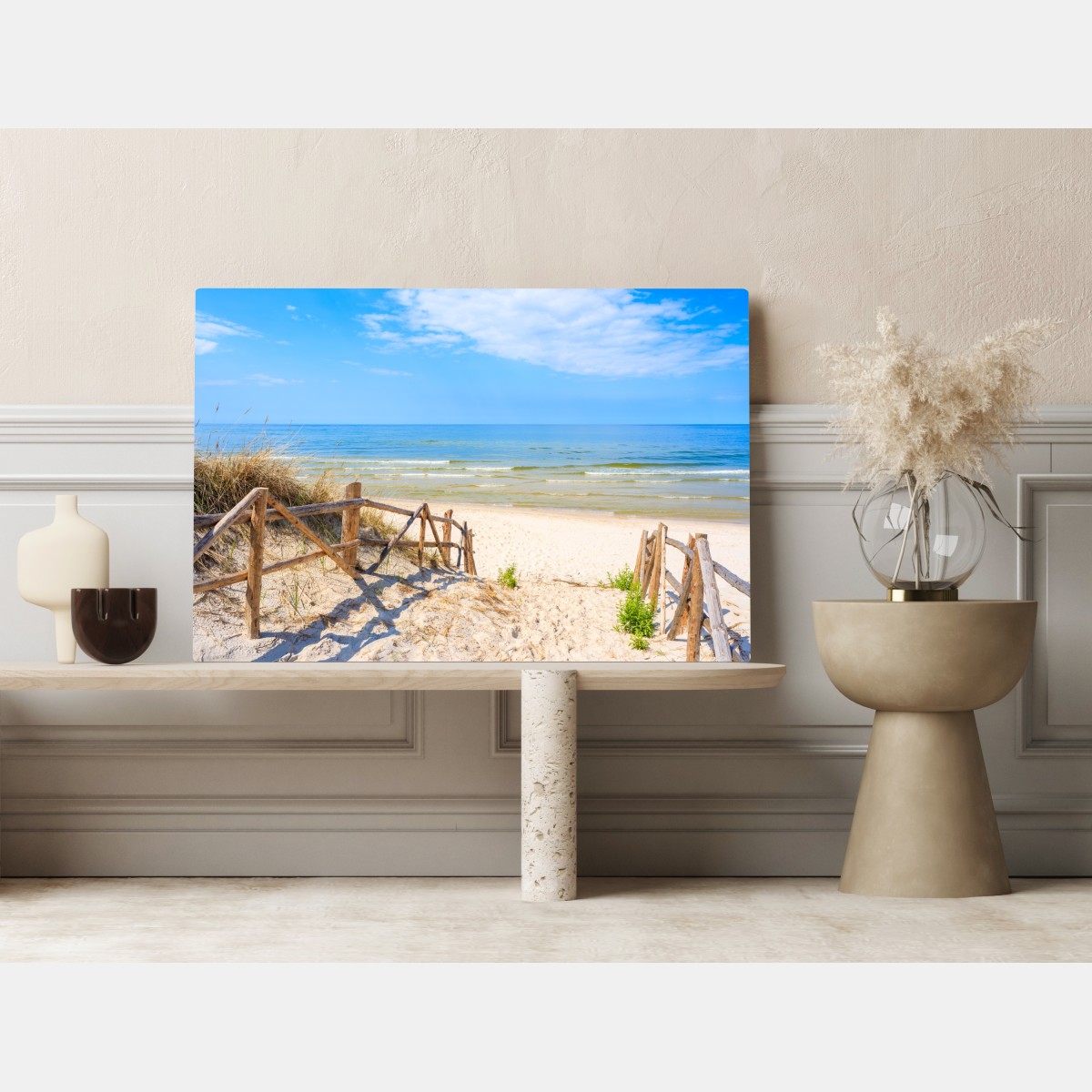 Obraz na płótnie wejście na plażę w Lubiatowie, Polska – Wallissimo® Obraz na płótnie wejście na plażę w Lubiatowie, Polska – Wallissimo®