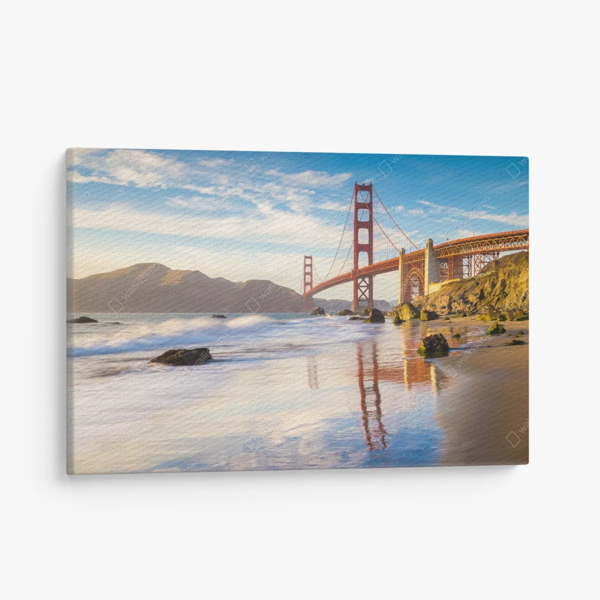 Obraz na płótnie Golden Gate o zachodzie słońca – Wallissimo® Obraz na płótnie Golden Gate o zachodzie słońca – Wallissimo®
