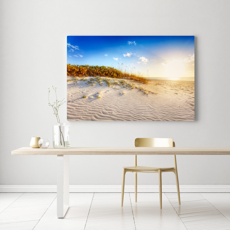Obraz na płótnie zachód słońca nad wydmami Grace Bay – Wallissimo® Obraz na płótnie zachód słońca nad wydmami Grace Bay – Wallissimo®