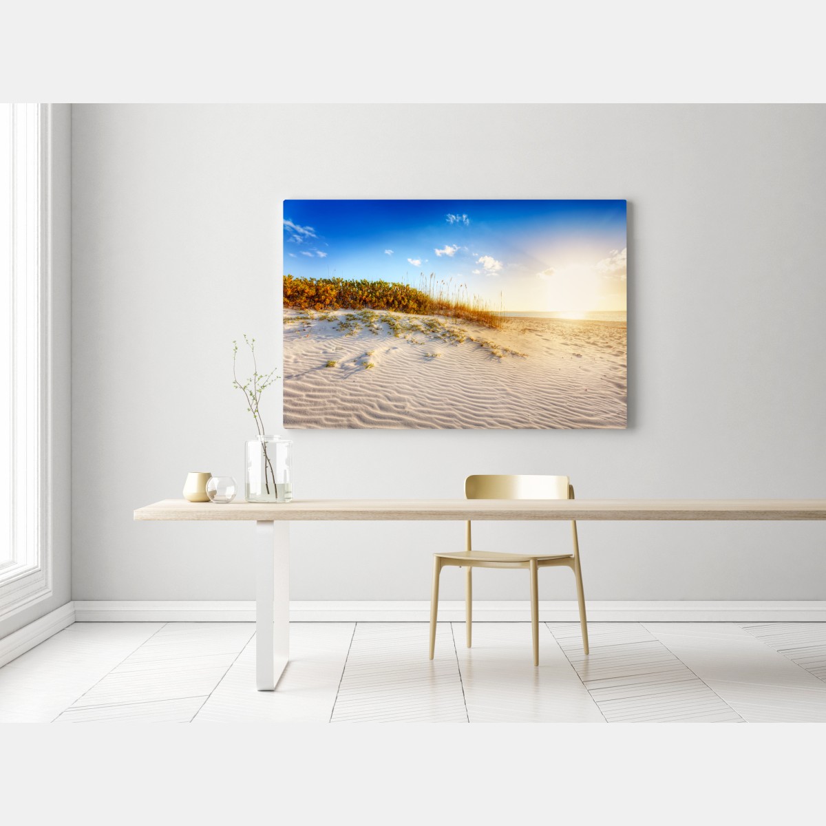 Obraz na płótnie zachód słońca nad wydmami Grace Bay – Wallissimo® Obraz na płótnie zachód słońca nad wydmami Grace Bay – Wallissimo®