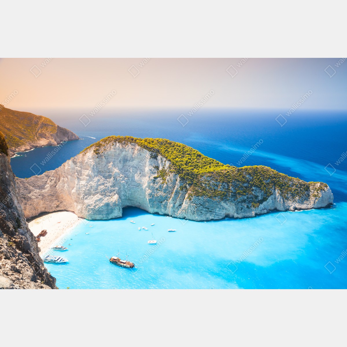 Obraz na płótnie turkusowa zatoka na plaży Navagio, Zakynthos – Wallissimo® Obraz na płótnie turkusowa zatoka na plaży Navagio, Zakynthos – Wallissimo®