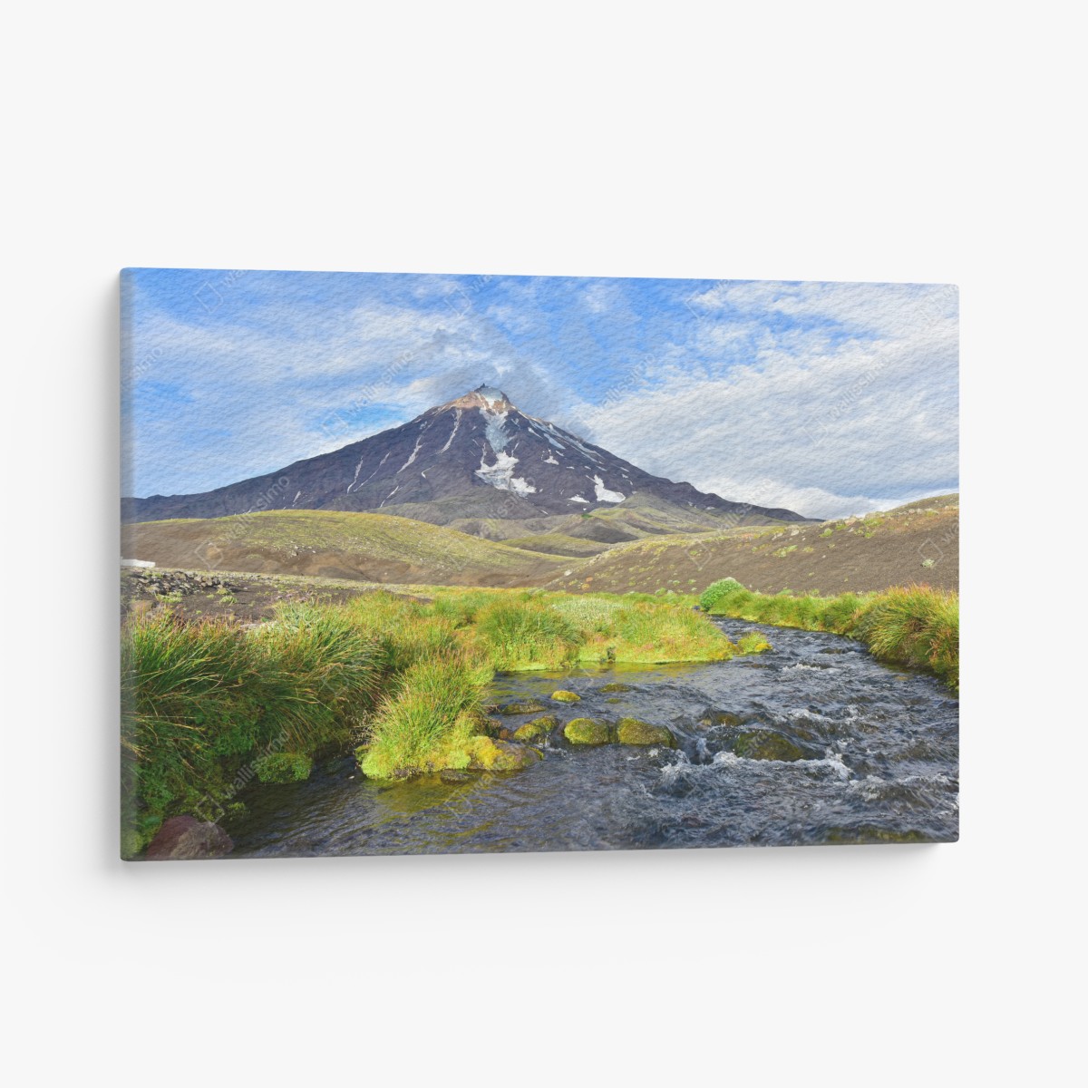 Canvas print view of Koryaksky volcano on northeast slope