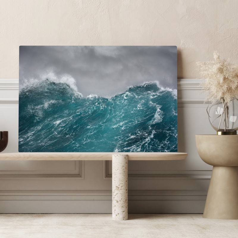 Obraz na płótnie gwałtowne turkusowe fale oceanu – Wallissimo® Obraz na płótnie gwałtowne turkusowe fale oceanu – Wallissimo®