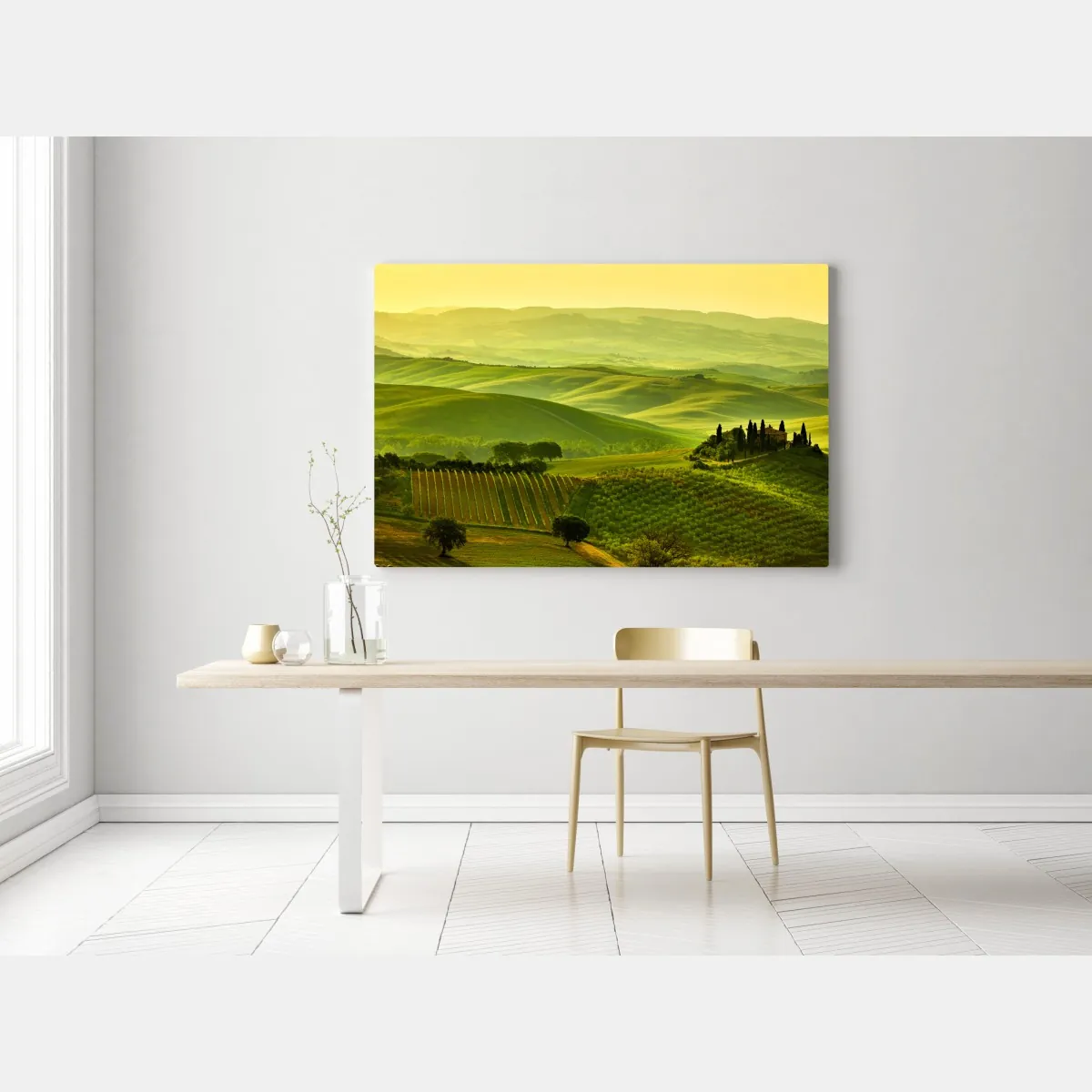 Obraz na płótnie Toskania zielone wzgórza – Wallissimo® Obraz na płótnie Toskania zielone wzgórza – Wallissimo®