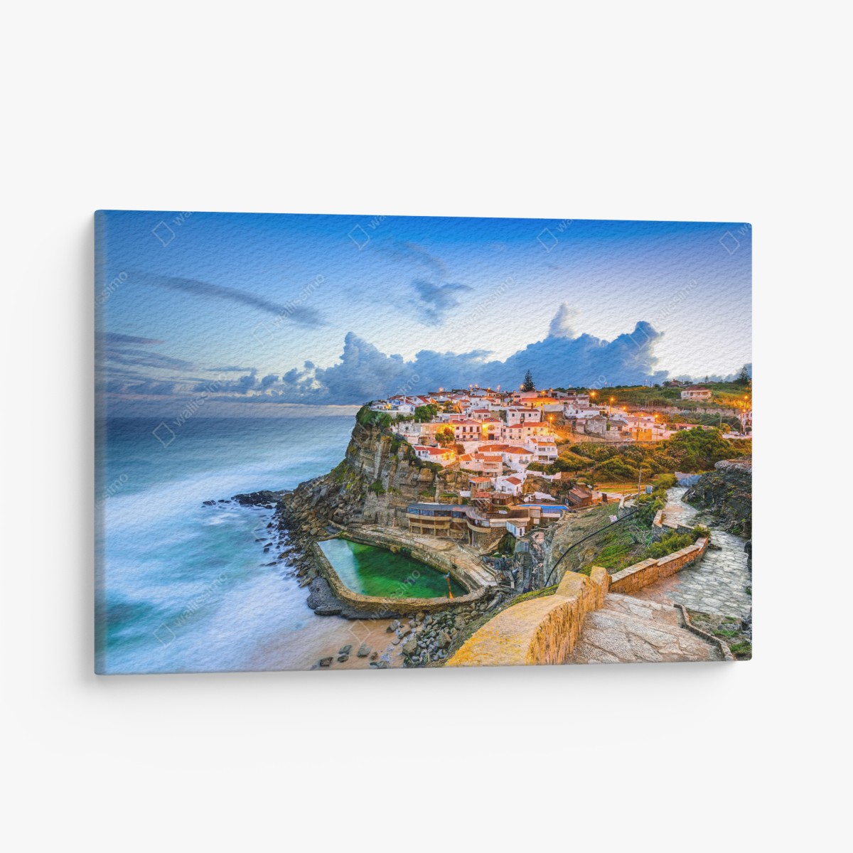 Canvas print Azenhas do Mar coastal cliff village, Portugal