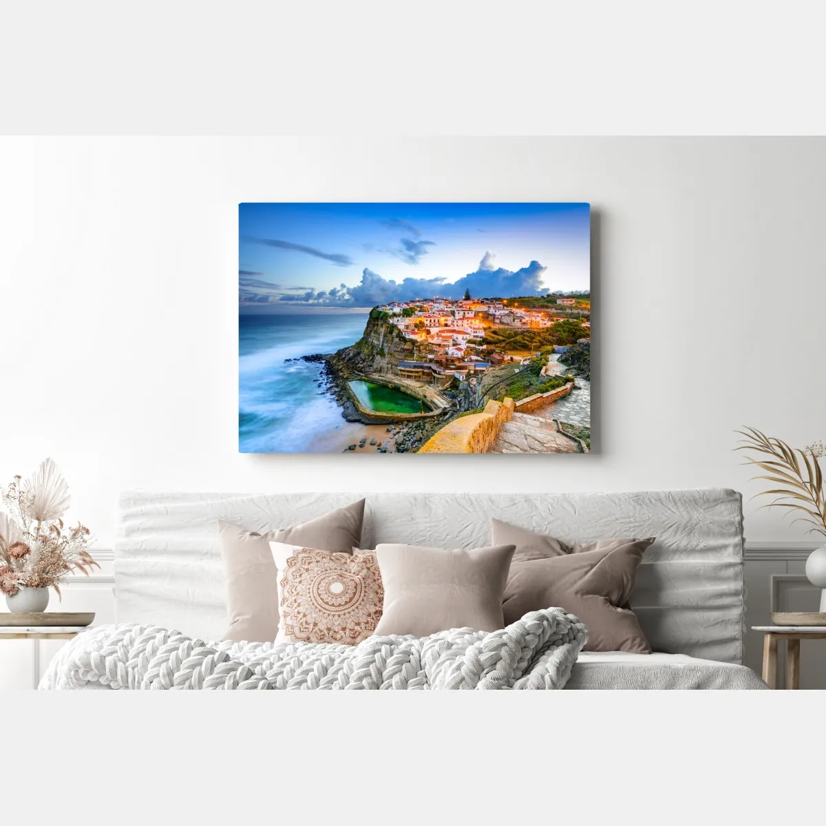 Obraz na płótnie Azenhas do Mar nadmorska wioska na klifie, Portugalia – Wallissimo® Obraz na płótnie Azenhas do Mar nadmorska wioska na klifie, Portugalia – Wallissimo®