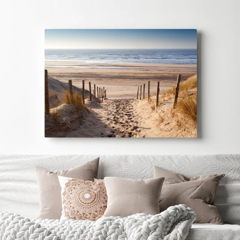 Obraz na płótnie słoneczna ścieżka nad Morzem Północnym – Wallissimo® Obraz na płótnie słoneczna ścieżka nad Morzem Północnym – Wallissimo®