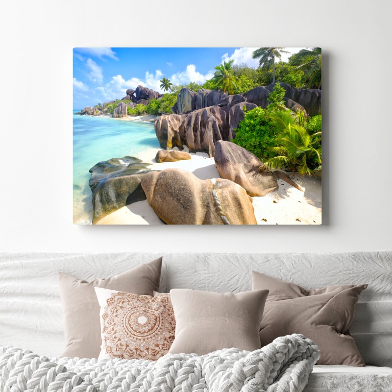 Obraz na płótnie Anse Source d'Argent, La Digue turkusowa plaża marzeń – Wallissimo® Obraz na płótnie Anse Source d'Argent, La Digue turkusowa plaża marzeń – Wallissimo®