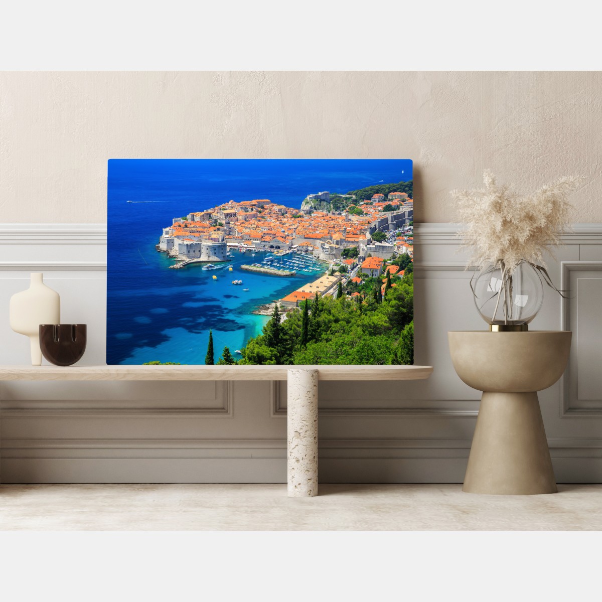 Obraz na płótnie Dubrownik stare miasto z lotu ptaka – Wallissimo® Obraz na płótnie Dubrownik stare miasto z lotu ptaka – Wallissimo®