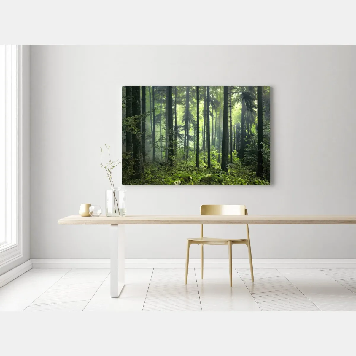 Obraz na płótnie tajemniczy zielony wiosenny las – Wallissimo® Obraz na płótnie tajemniczy zielony wiosenny las – Wallissimo®