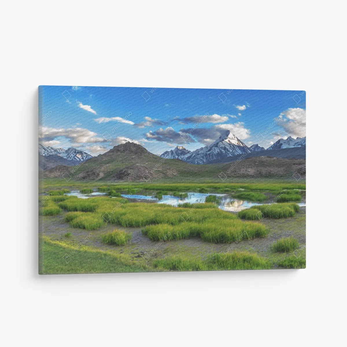 Obraz na płótnie spokojne jezioro górskie w Himalajach latem – Wallissimo® Obraz na płótnie spokojne jezioro górskie w Himalajach latem – Wallissimo®