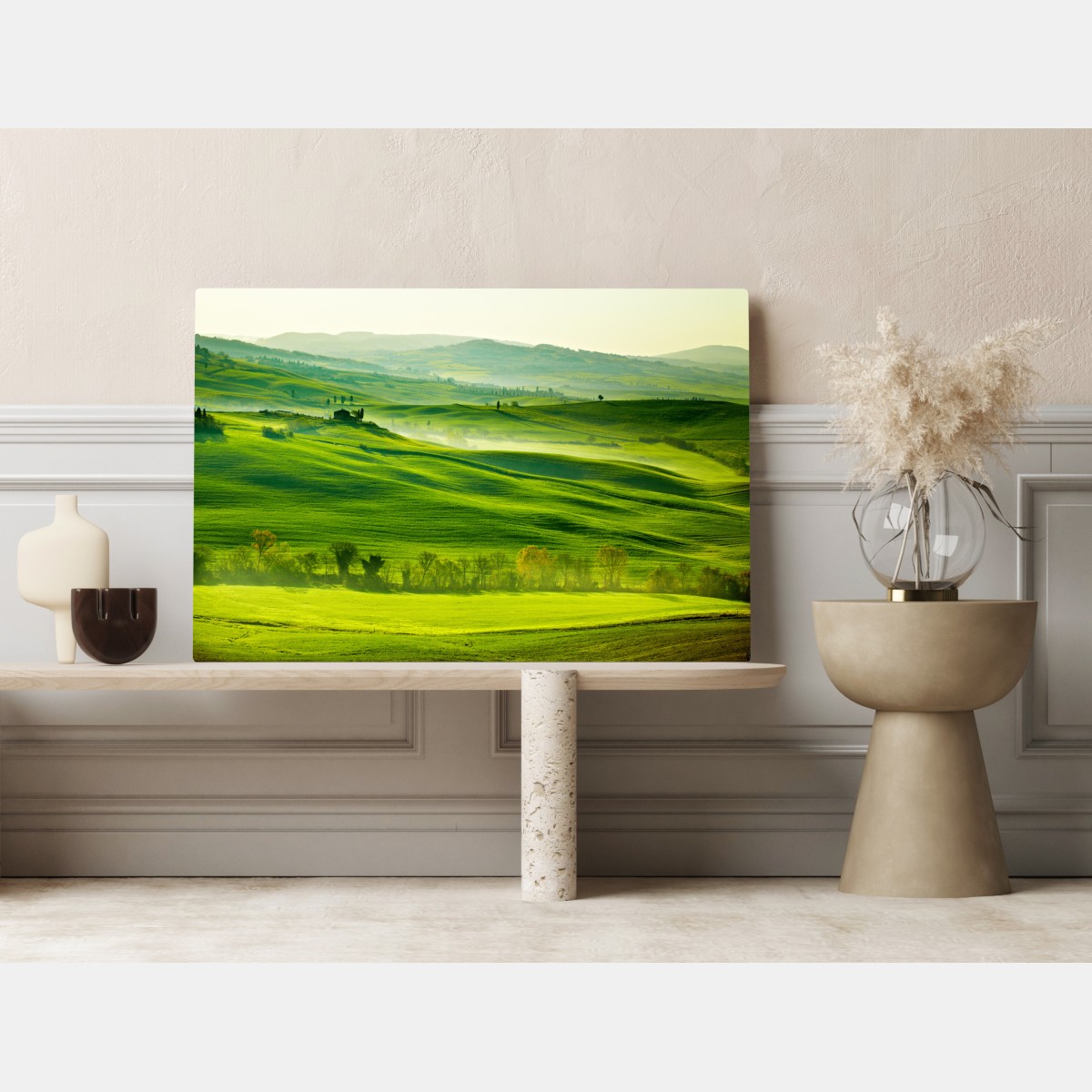 Obraz na płótnie słoneczne falujące wzgórza Toskanii – Wallissimo® Obraz na płótnie słoneczne falujące wzgórza Toskanii – Wallissimo®