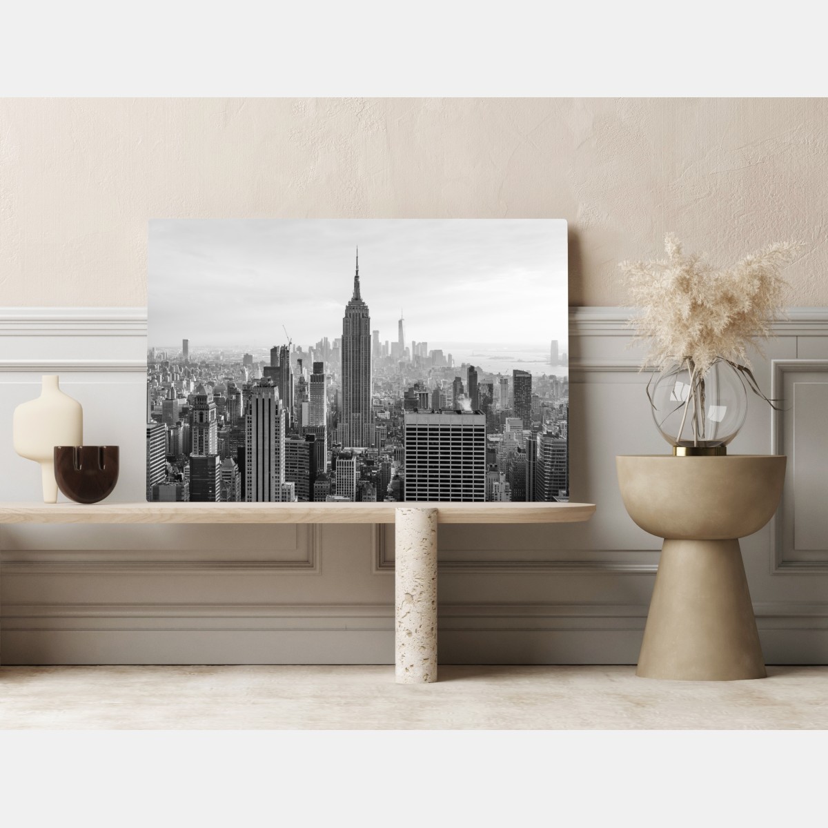 Obraz na płótnie Nowy Jork panorama w czerni i bieli – Wallissimo® Obraz na płótnie Nowy Jork panorama w czerni i bieli – Wallissimo®