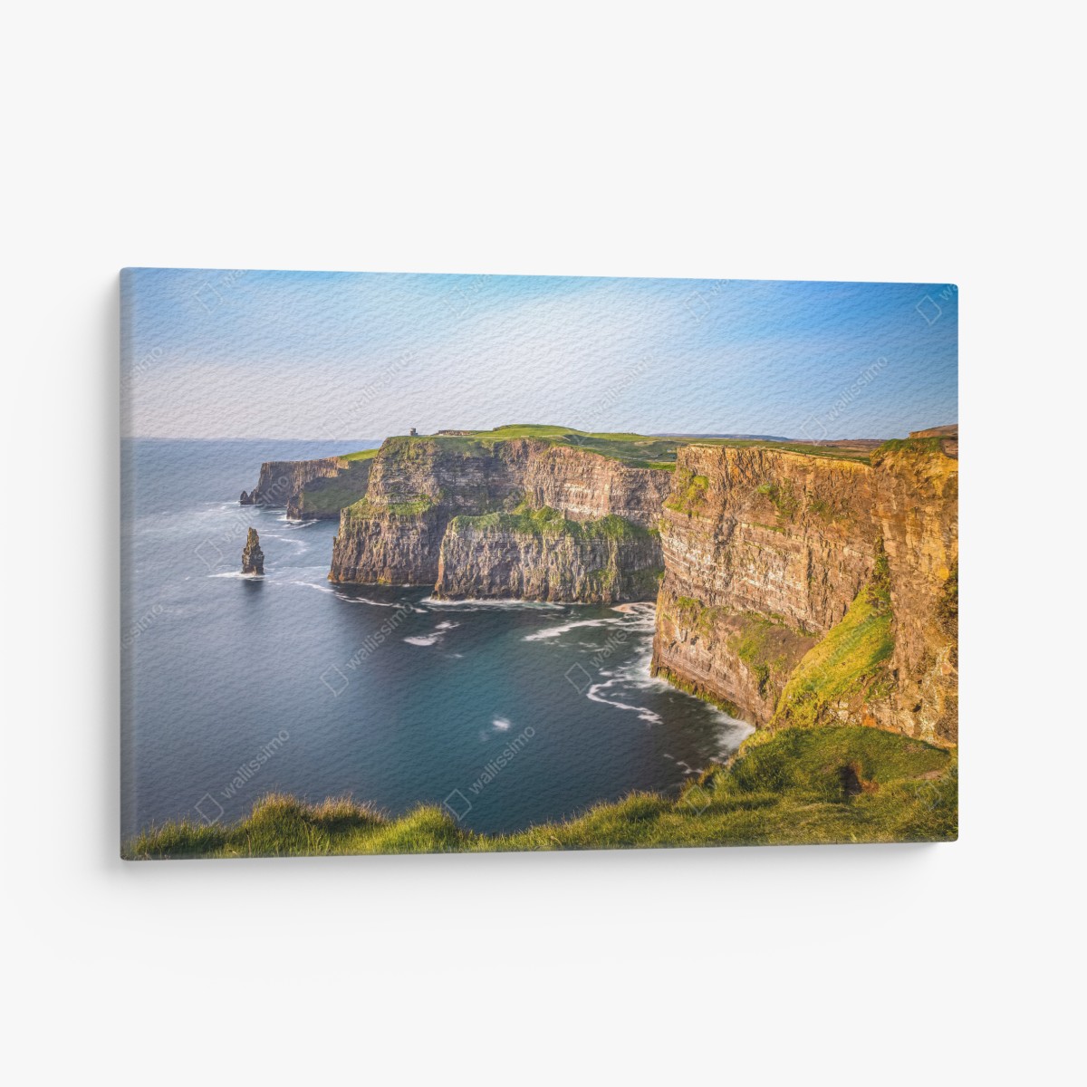 Canvas print majestic coastal cliffs over deep blue sea