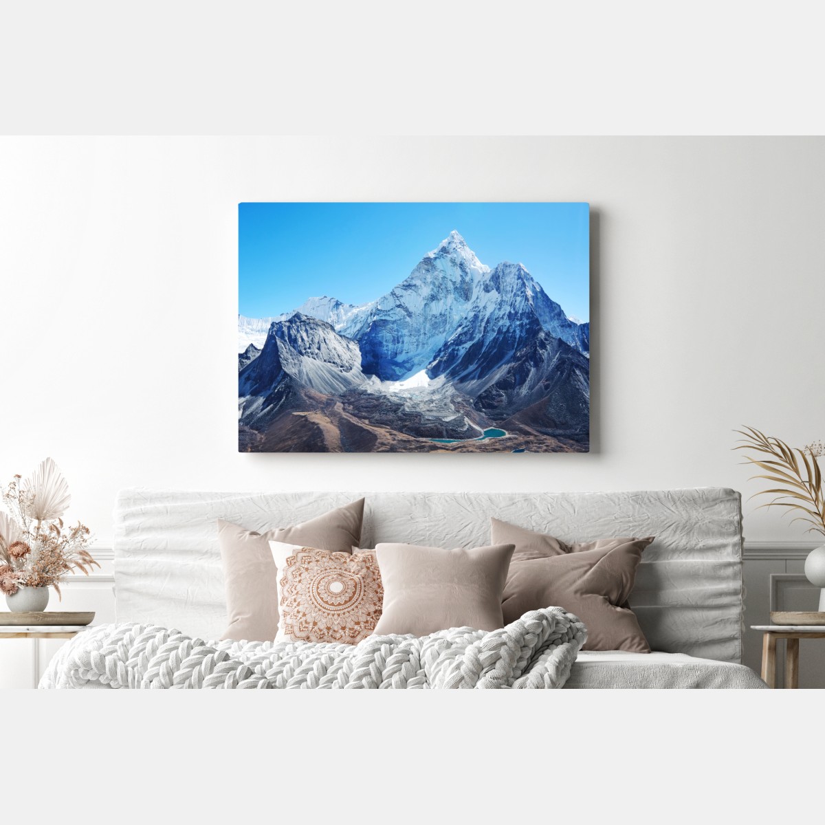 Obraz na płótnie majestatyczny ośnieżony szczyt górski – Wallissimo® Obraz na płótnie majestatyczny ośnieżony szczyt górski – Wallissimo®